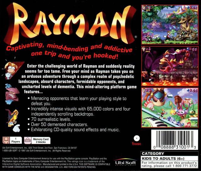 Rayman - Sony PlayStation (1) video game collectible - Main Image 2