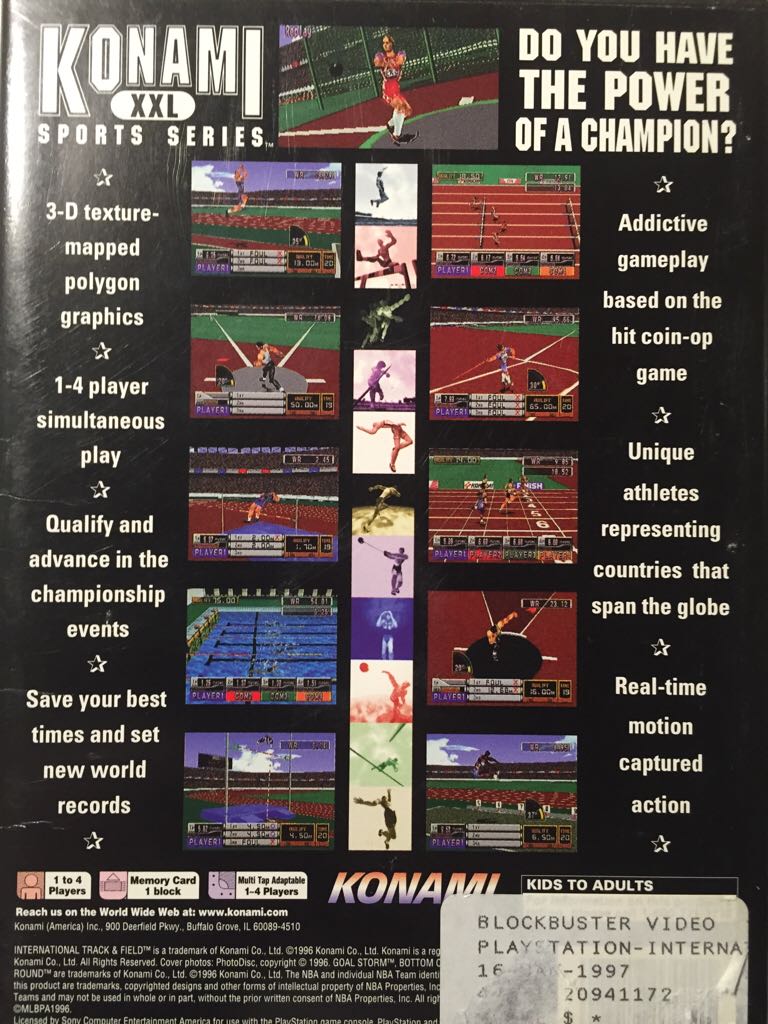 International Track and Field - Sony PlayStation video game collectible - Main Image 2
