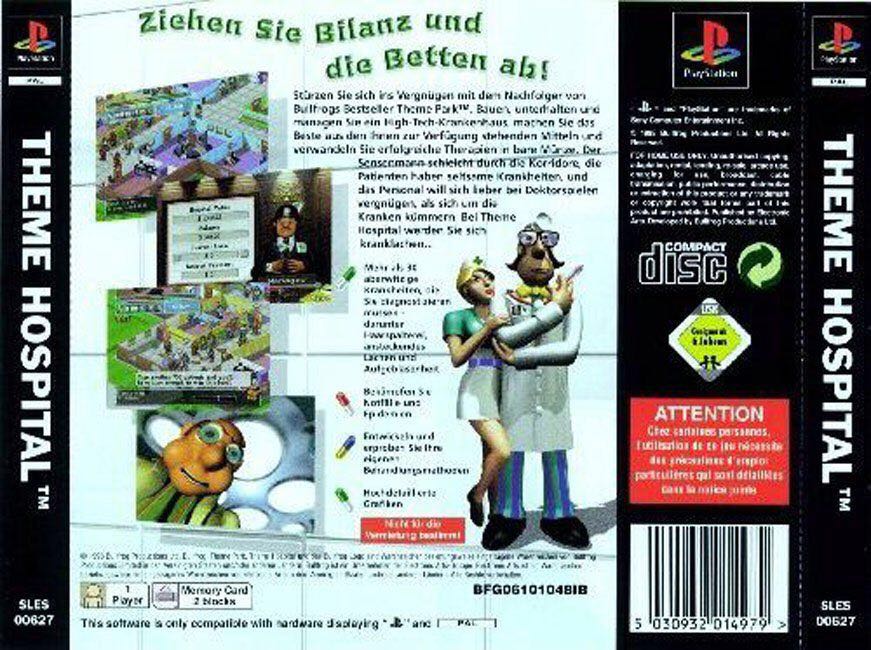 Theme Hospital - Sony PlayStation (Bullfrog Productions - 1) video game collectible [Barcode 5030930014971] - Main Image 2