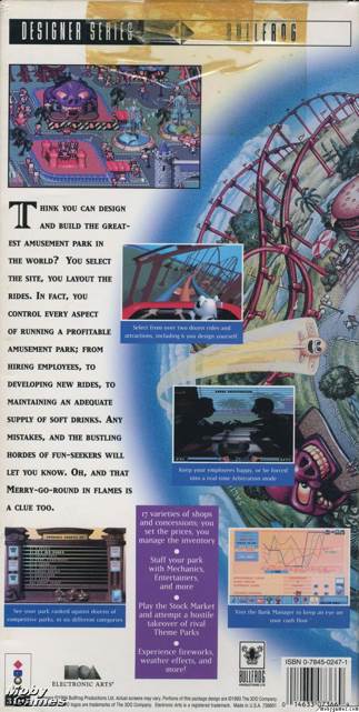 Theme Park - 3DO (En Loose - 1) video game collectible [Barcode 5015839286223] - Main Image 2