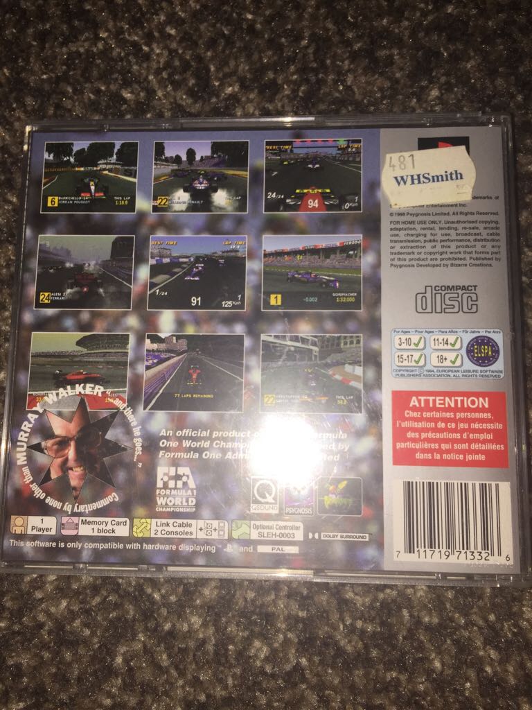 Formula 1 - Sony PlayStation (Psygnosis - 1) video game collectible - Main Image 2