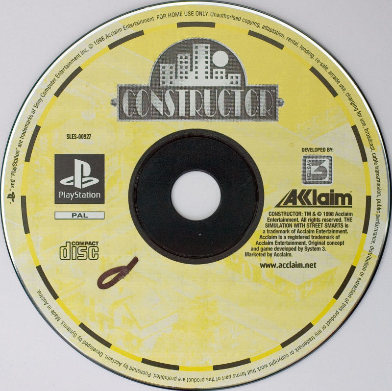 Constructor - Sony PlayStation (Acclaim - 1) video game collectible [Barcode 3455192114535] - Main Image 3