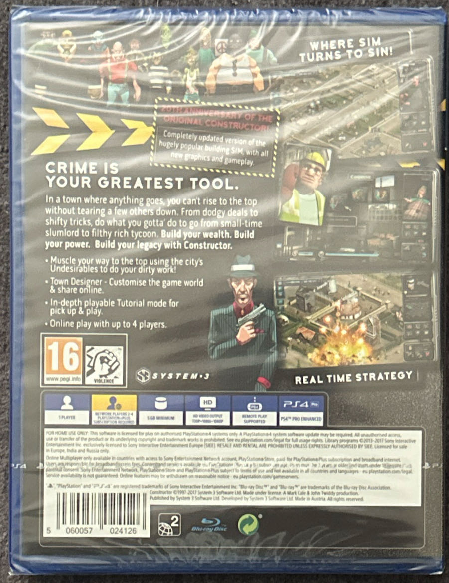 Constructor - Sony PlayStation 4 (PS4) (Koch Media - 1) video game collectible [Barcode 5060057024126] - Main Image 2