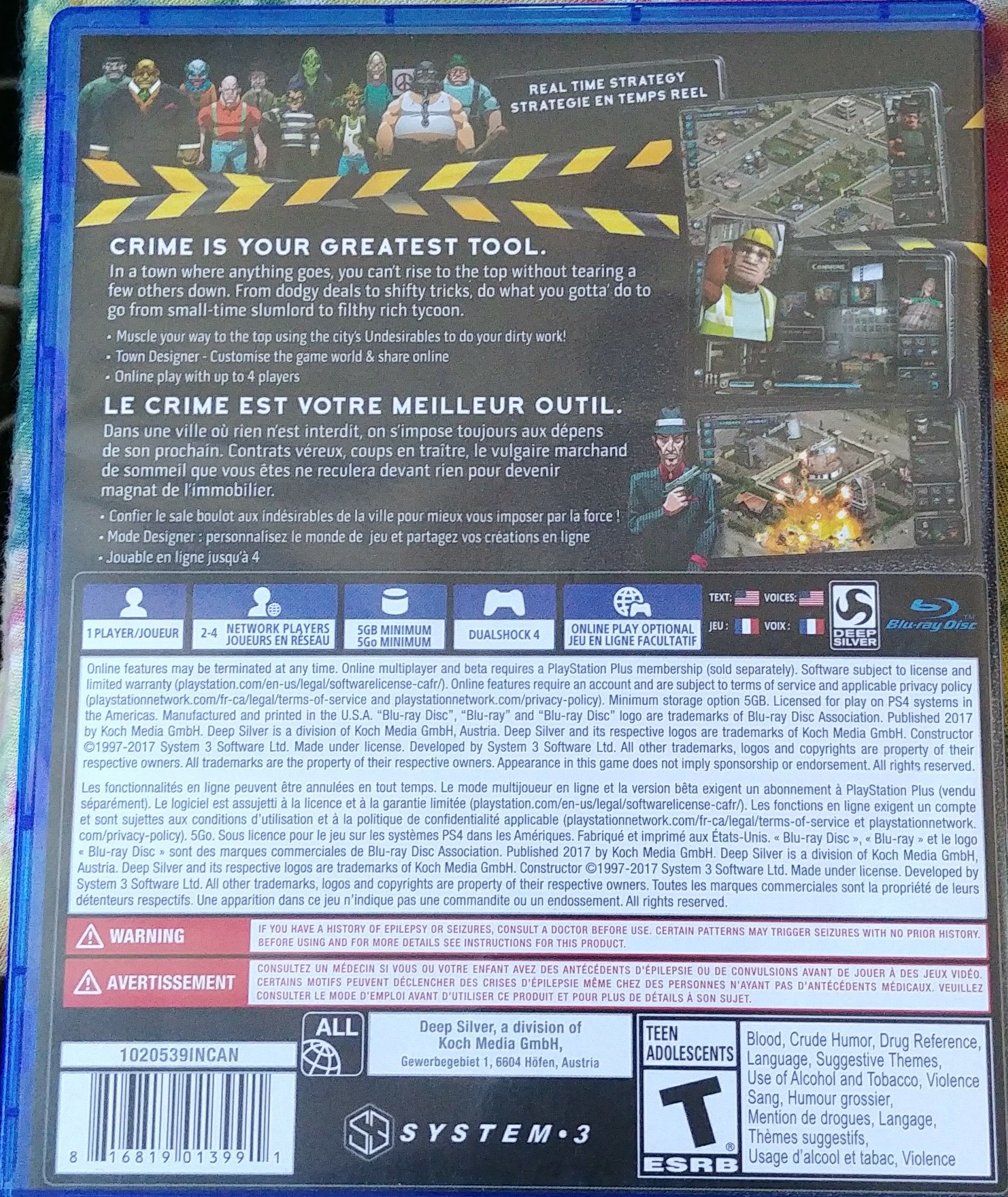 Constructor - Sony PlayStation 4 (PS4) video game collectible [Barcode 816819013991] - Main Image 2