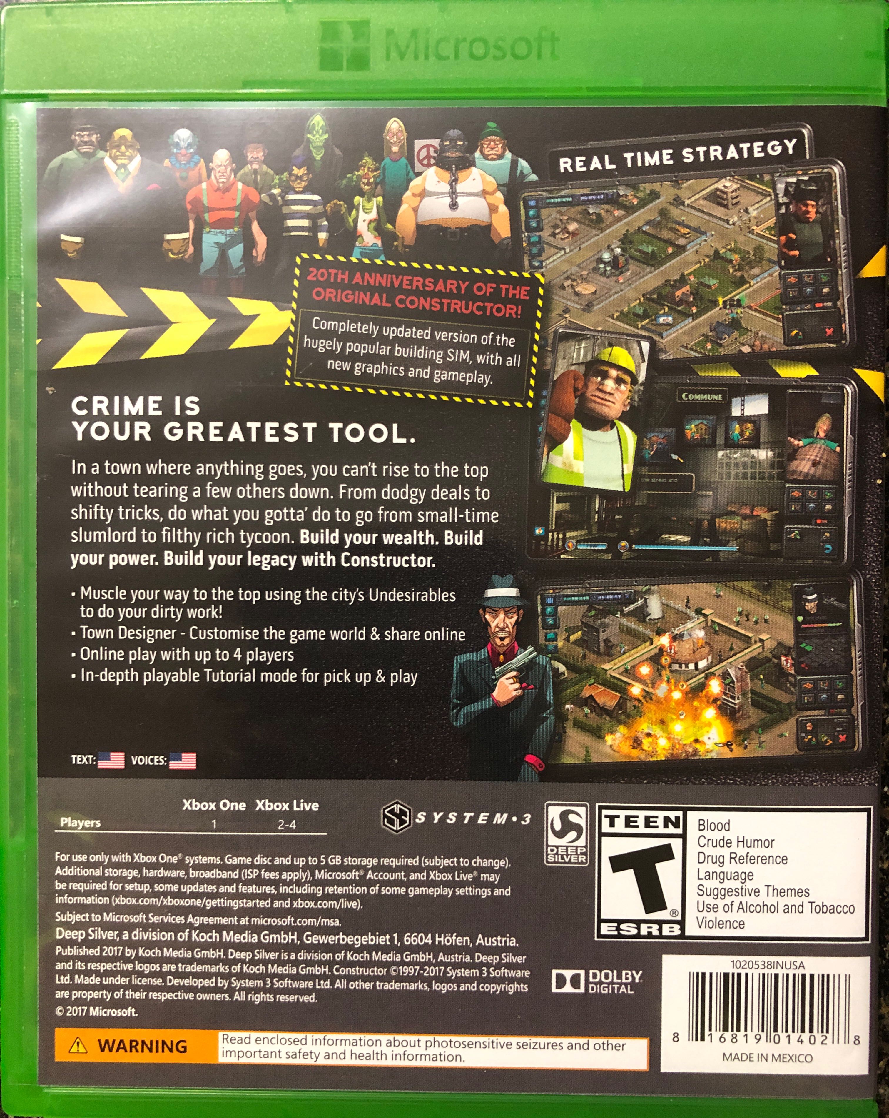 Constructor - Microsoft Xbox One (Deep Silver - 4) video game collectible [Barcode 816819014028] - Main Image 2