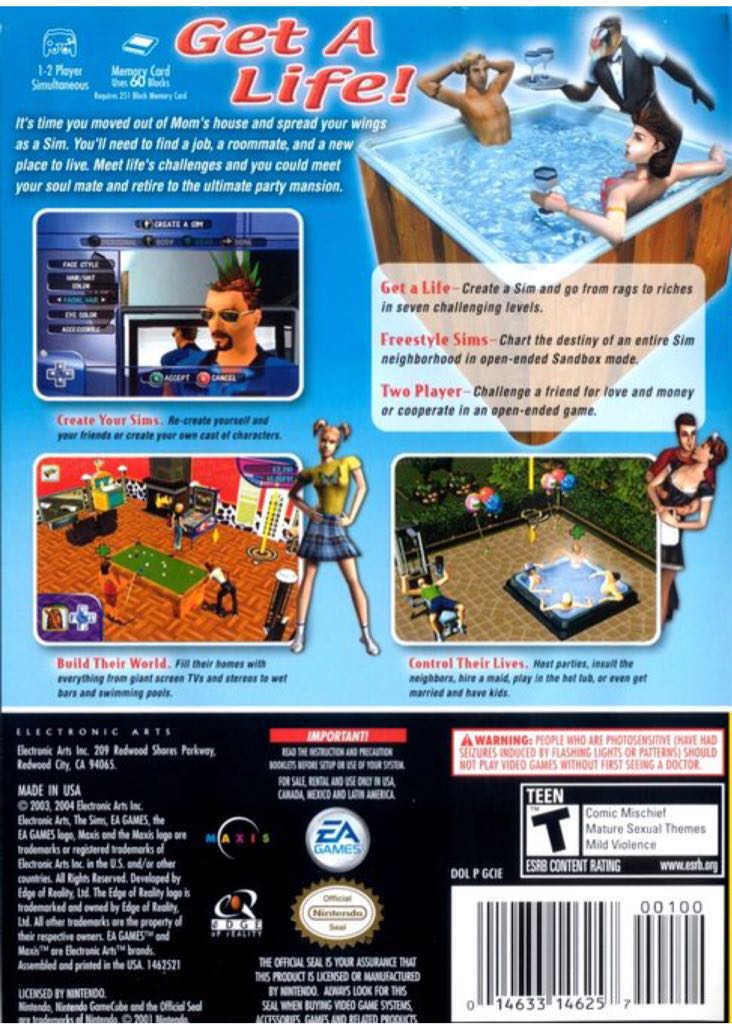 The Sims - Nintendo GameCube (1-2) video game collectible [Barcode 5030945033943] - Main Image 2