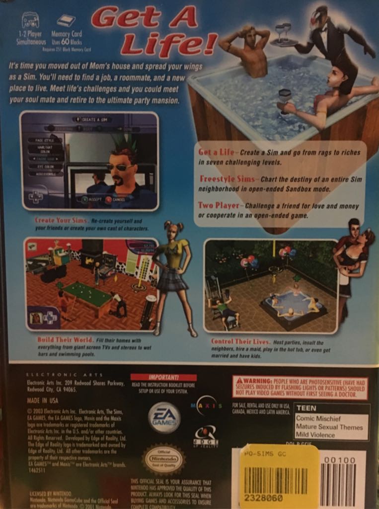 Sims - Nintendo GameCube (Nintendo - 1-2) video game collectible [Barcode 5030946033942] - Main Image 2