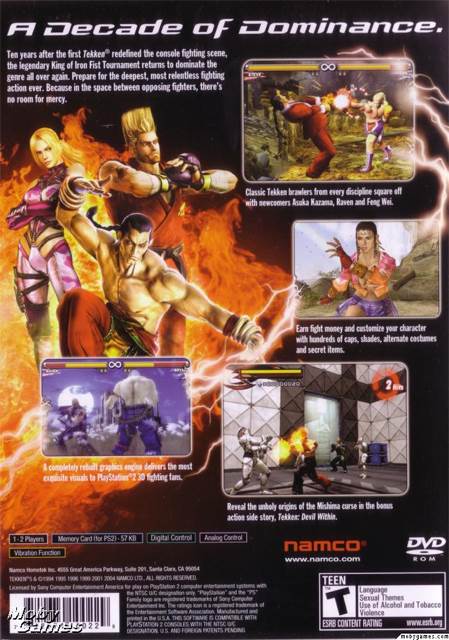 Tekken 5 - Sony PlayStation 2 (PS2) (Sony Computer Entertainment - 1-2) video game collectible [Barcode 711719117117] - Main Image 2