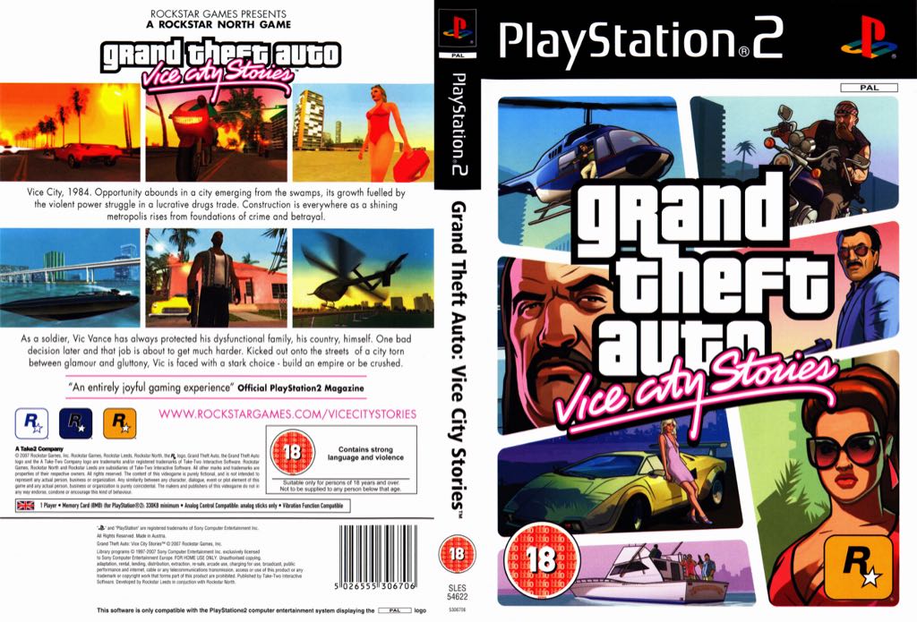 Grand Theft Auto: Vice City - Sony PlayStation 2 (PS2) (Rockstar Games - 1) video game collectible [Barcode 5026555301008] - Main Image 2
