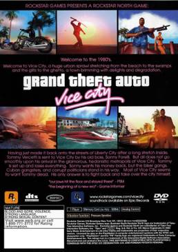 Grand Theft Auto: Vice City - Sony PlayStation 2 (PS2) (Rockstar Games - 1) video game collectible [Barcode 710425271458] - Main Image 2