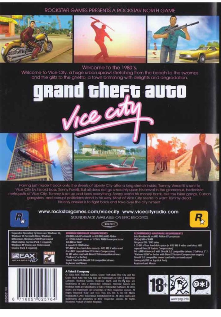 Grand Theft Auto: Vice City - Sony PlayStation Network (PSN) video game collectible - Main Image 2