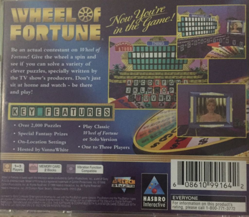 Wheel of Fortune - Sony PlayStation video game collectible - Main Image 2