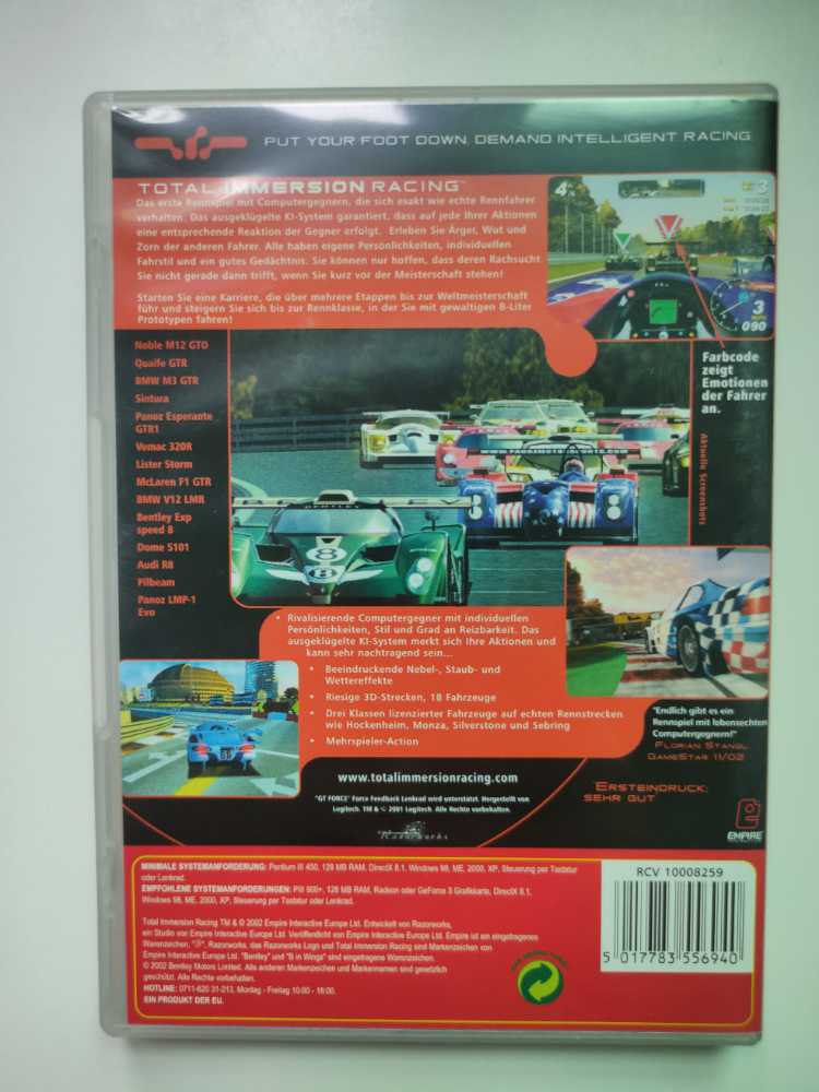 Total Immersion Racing - PC video game collectible [Barcode 5017783556940] - Main Image 2