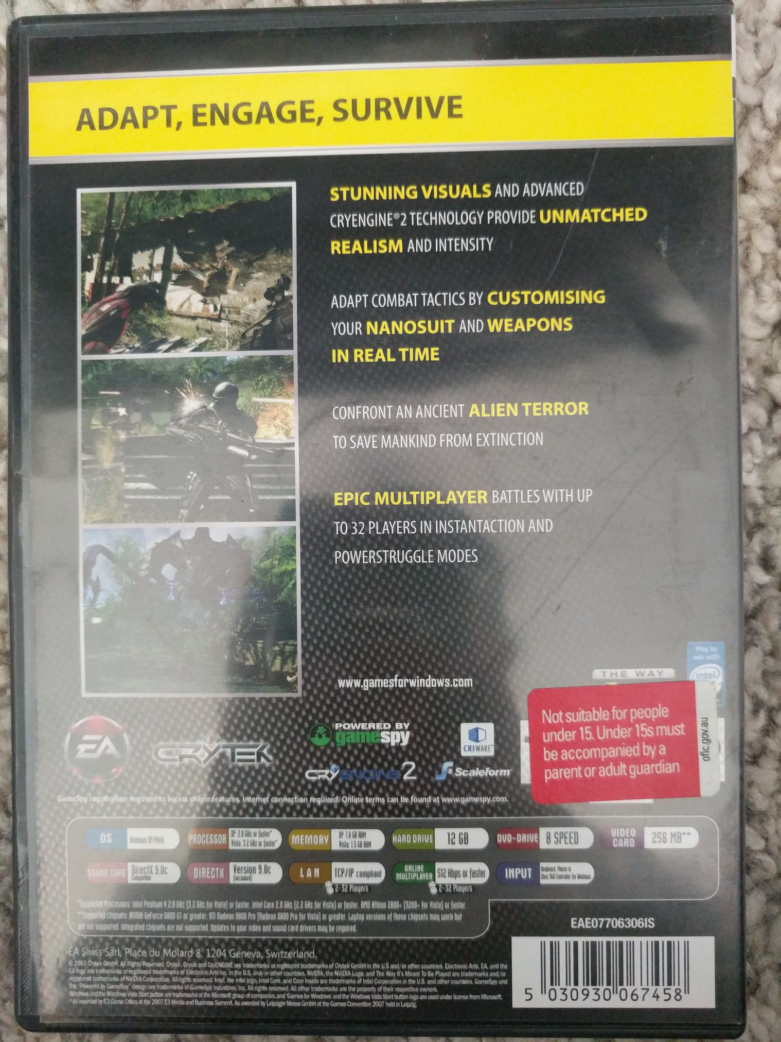 Crysis - PC (EA/Electronic Arts - 1) video game collectible [Barcode 5030930067458] - Main Image 2