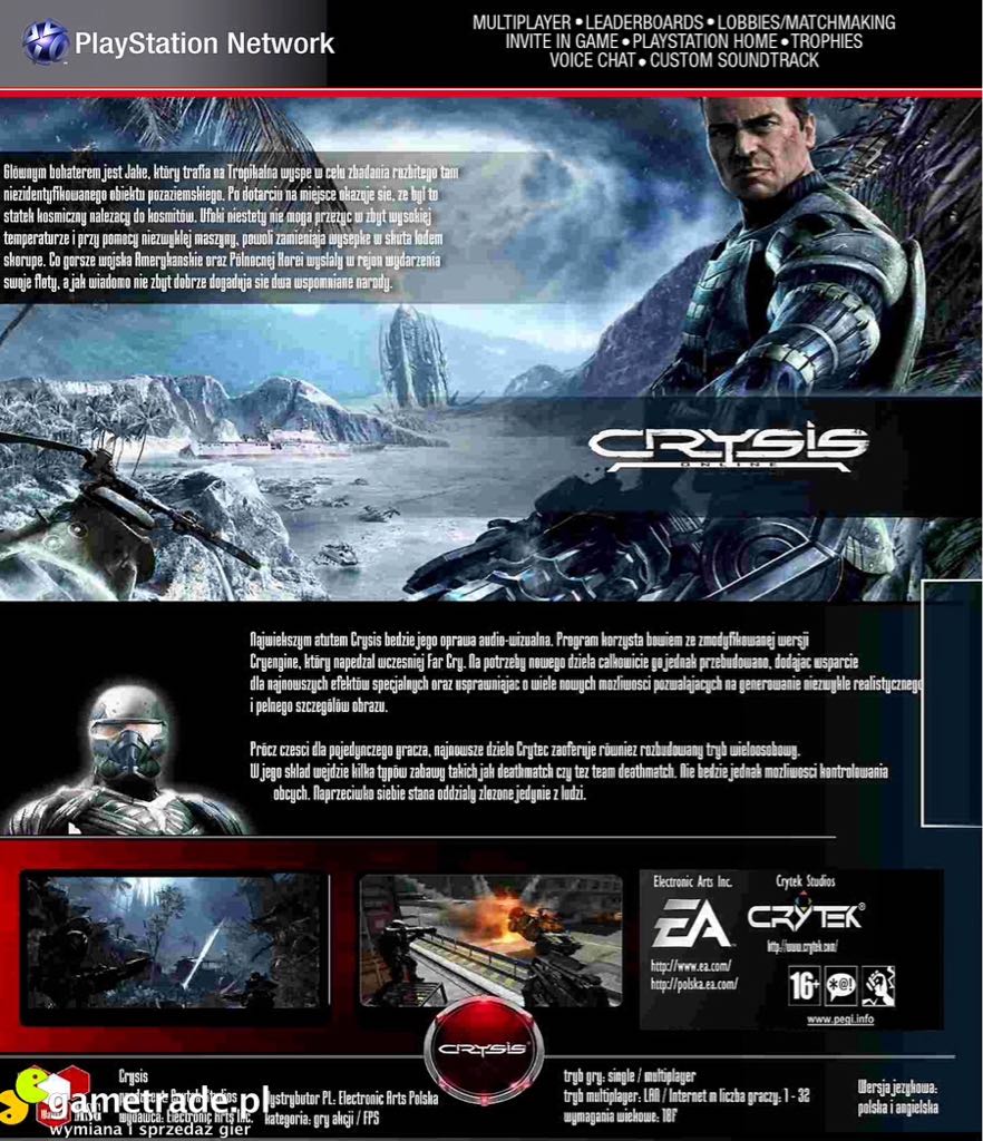 Crysis - Sony PlayStation 3 (PS3) ((EA) Electronic Arts) video game collectible - Main Image 2
