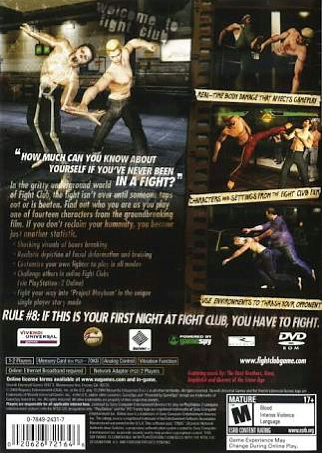 Fight Club - Sony PlayStation 2 (PS2) (VU Games) video game collectible [Barcode 3348542193079] - Main Image 2