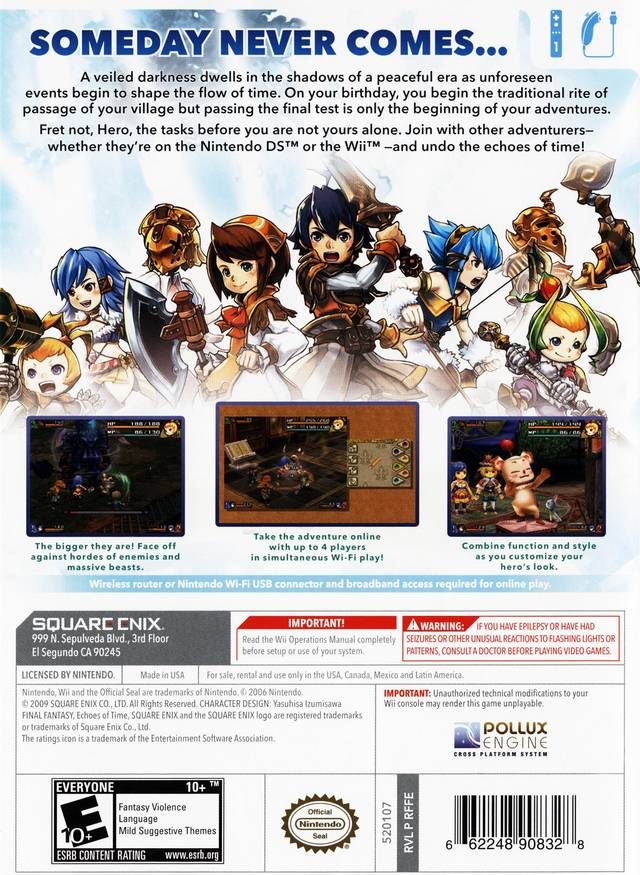 Final Fantasy Crystal Chronicles: Echoes of Time - Nintendo Wii (Square Enix - 1) video game collectible - Main Image 2