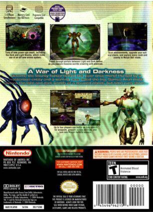 Metroid Prime 2: Echoes - Nintendo GameCube (Nintendo - 2) video game collectible [Barcode 04549888] - Main Image 2