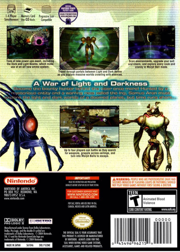 Metroid Prime 2: Echoes - Nintendo Wii U Virtual Console video game collectible - Main Image 2