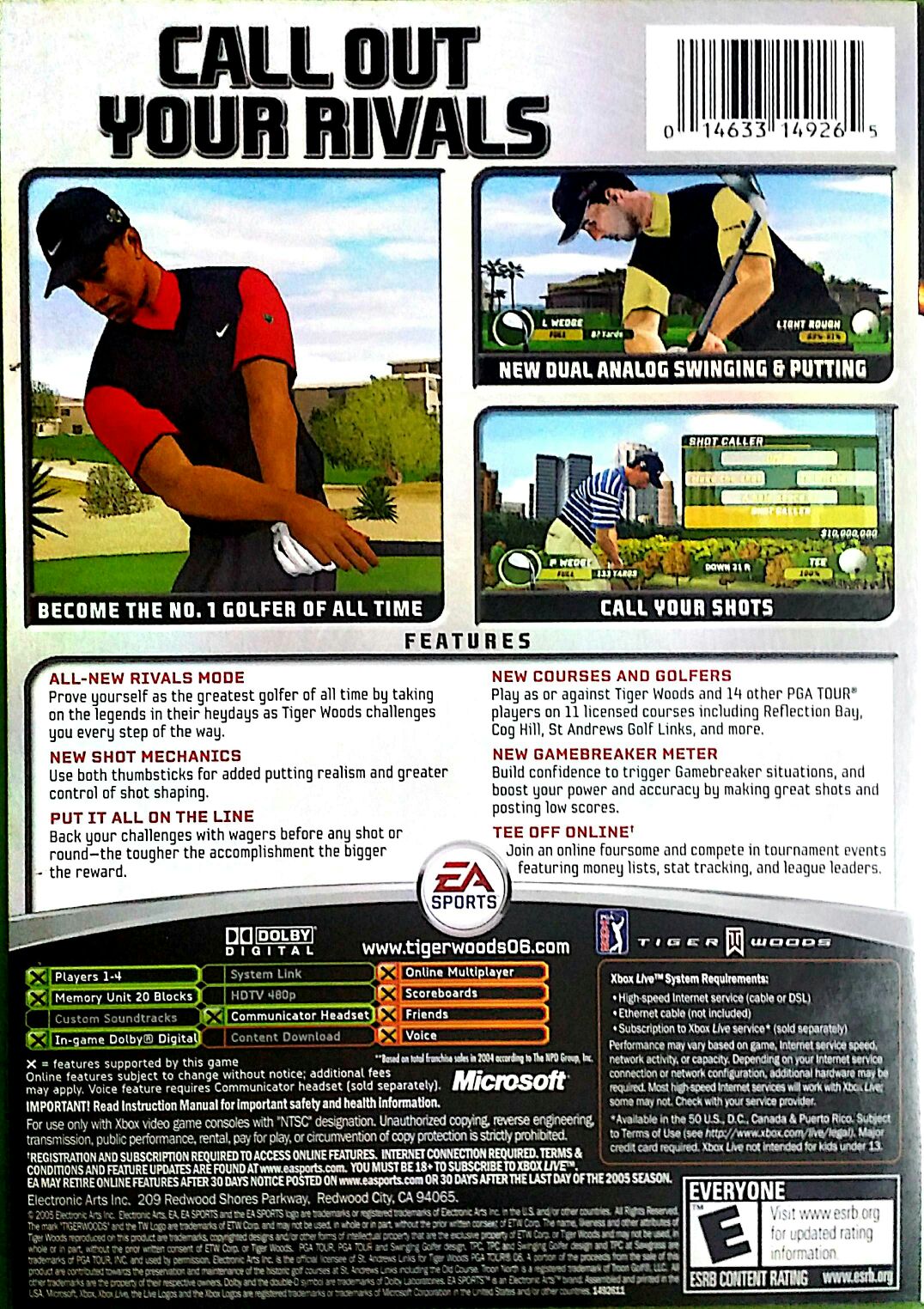 Tiger Woods PGA Tour 06 - Microsoft Xbox (Ea Sports - 4) video game collectible [Barcode 014633149265] - Main Image 2