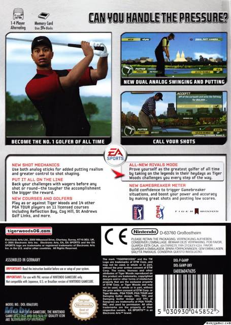 Tiger Woods PGA Tour 2006 - Nintendo GameCube (Electronic Arts/EA Games) video game collectible [Barcode 5030930045852] - Main Image 2