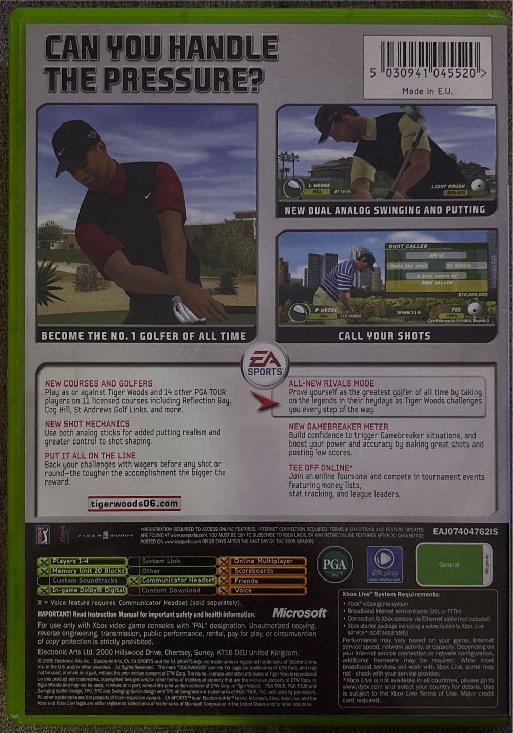 Tiger Woods PGA Tour 06 - Microsoft Xbox (Ea Sports - 2) video game collectible [Barcode 5030941045520] - Main Image 2