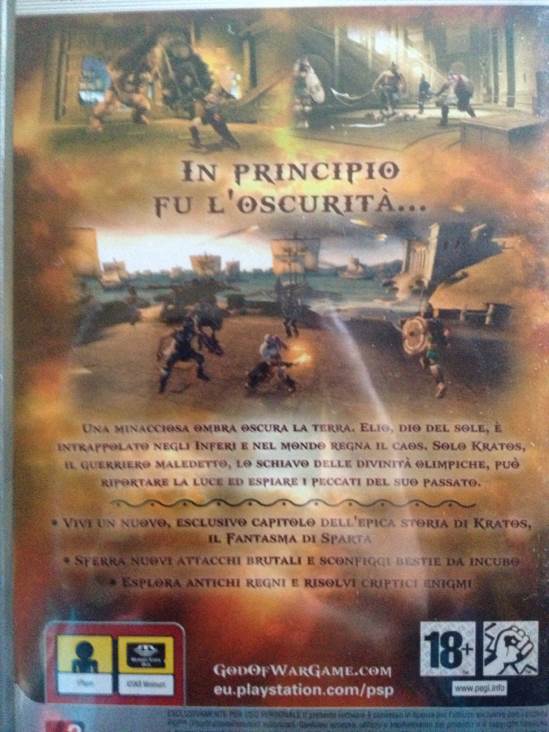 God of War: Chains of Olympus - Sony PlayStation Portable (PSP) (1) video game collectible [Barcode 711719750451] - Main Image 2