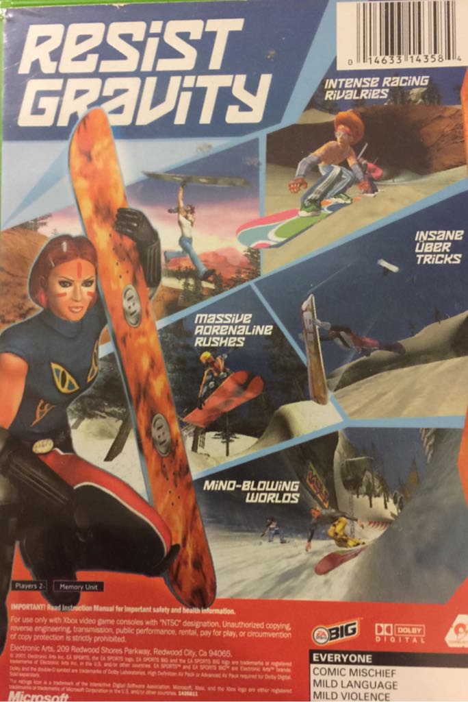 SSX Tricky - Microsoft Xbox (EA Sports Big - 1-2 Players) video game collectible [Barcode 014633143584] - Main Image 2