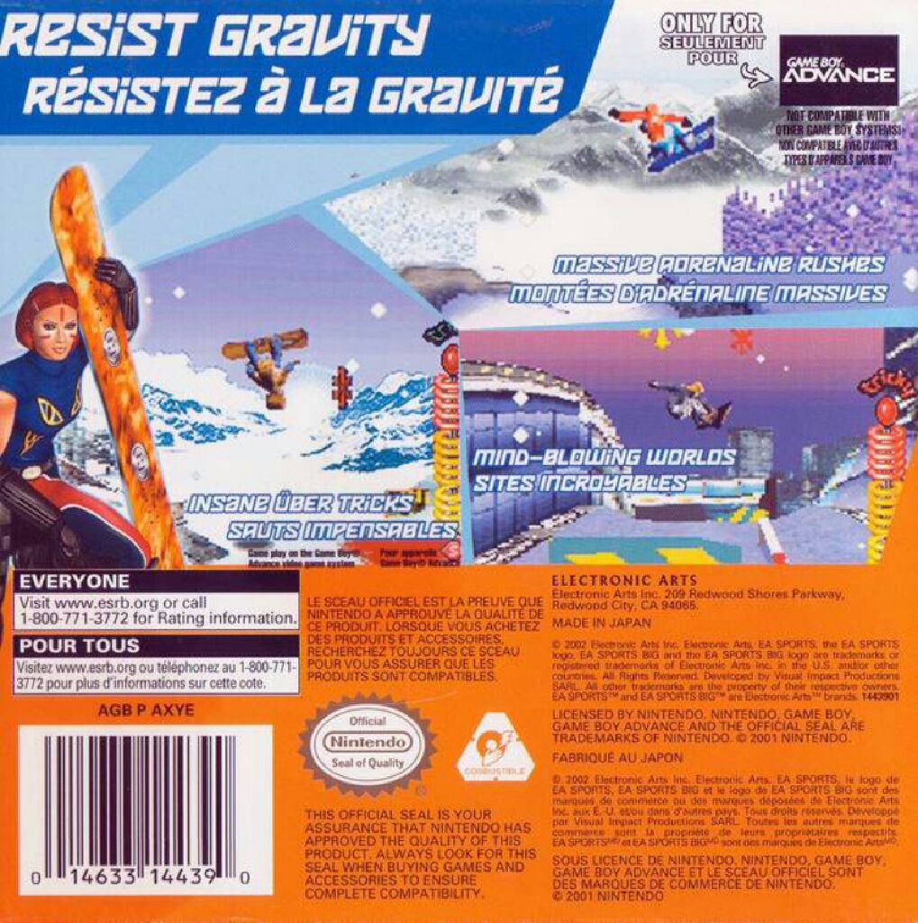SSX Tricky - Nintendo Game Boy Advance (GBA) (Electronic Arts - 1) video game collectible [Barcode 014633144390] - Main Image 2