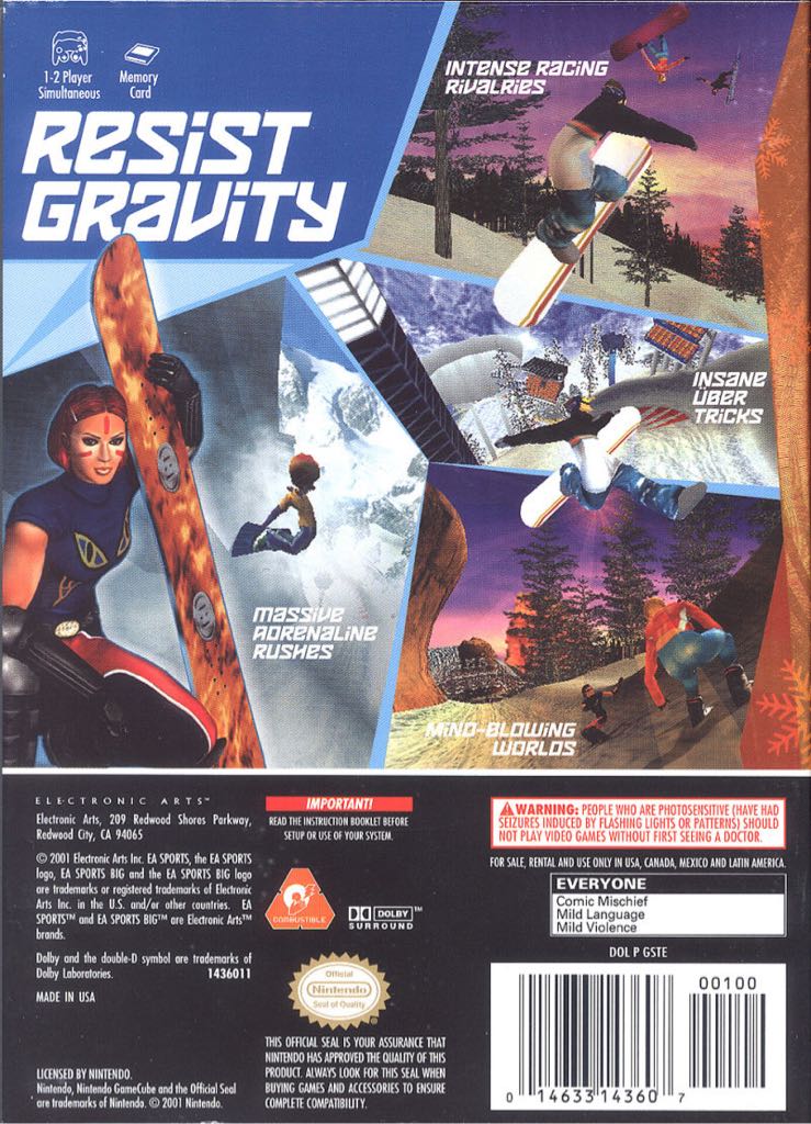 SSX Tricky - Nintendo GameCube (EA Sports Big - 1-2) video game collectible [Barcode 5030932027863] - Main Image 2