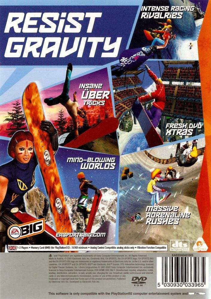 SSX Tricky - Sony PlayStation 2 (PS2) (Electronic Arts - 1-2) video game collectible [Barcode 5030946027842] - Main Image 2