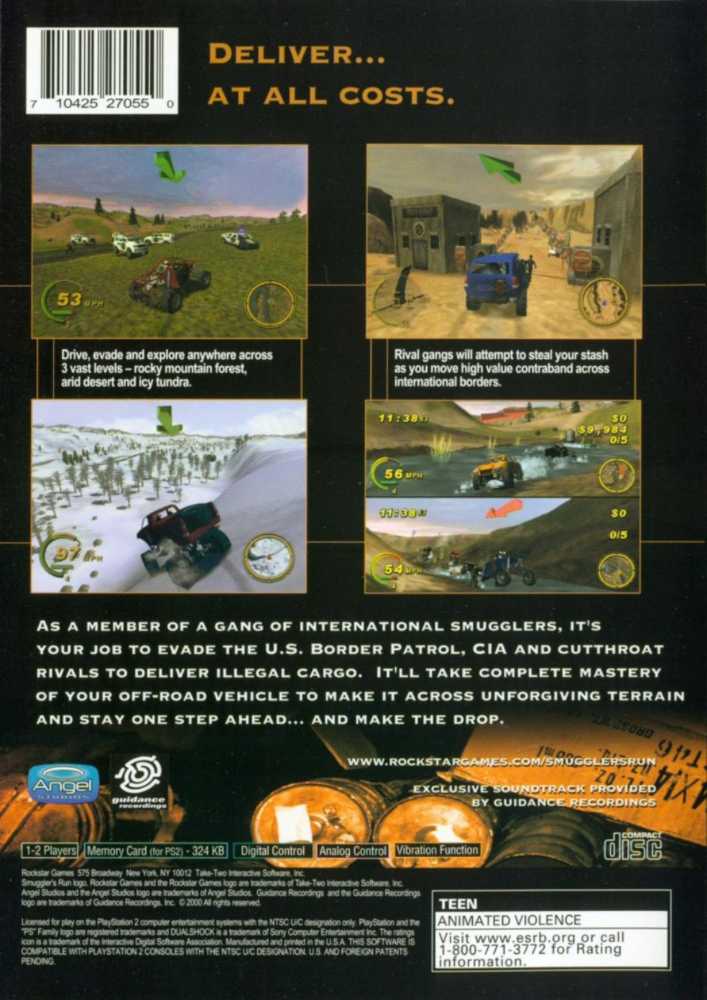 Smuggler’s Run - Sony PlayStation 2 (PS2) (Rockstar Games - 1-2) video game collectible - Main Image 2