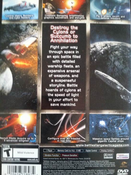 Battlestar Galactica - Sony PlayStation 2 (PS2) (Vivendi Games - 1) video game collectible [Barcode 020626718974] - Main Image 2
