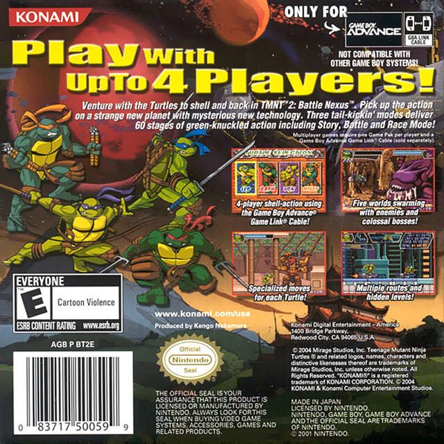 Teenage Mutant Ninja Turtles 2: Battle Nexus - Nintendo Game Boy Advance (GBA) (Konami - 4) video game collectible [Barcode 4012927080948] - Main Image 2