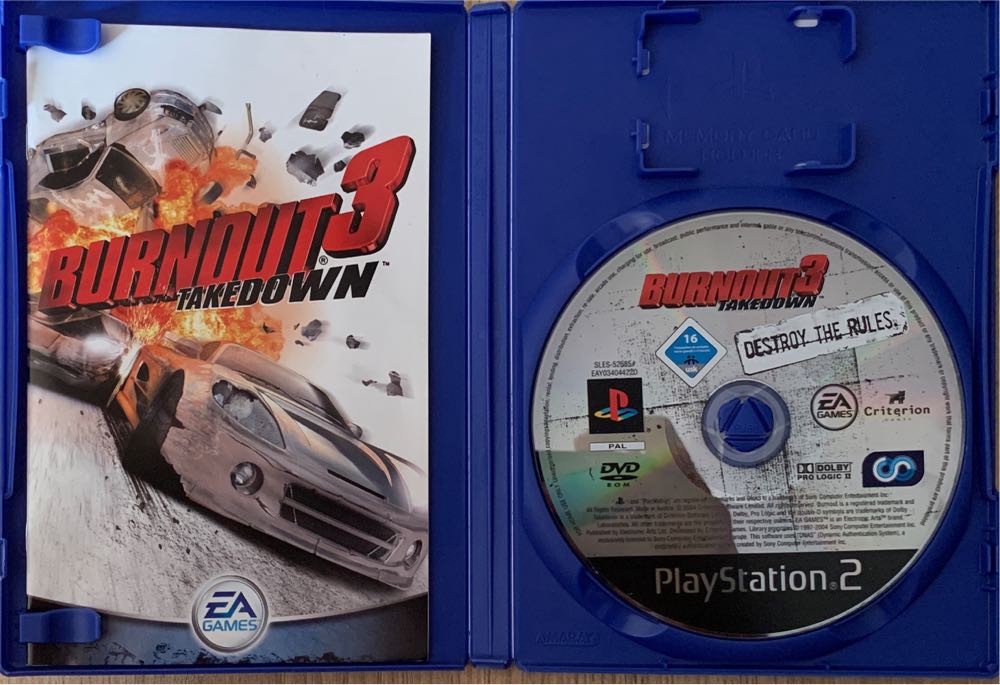 Burnout 3: Takedown - Sony PlayStation 2 (PS2) (Electronic Arts - 1-2) video game collectible [Barcode 5030931039188] - Main Image 3