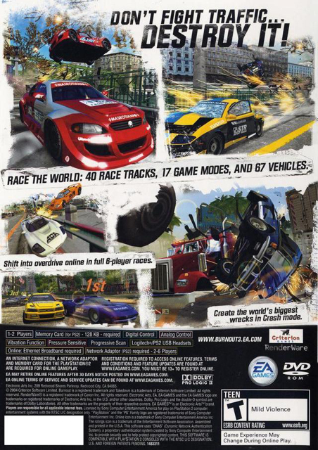 Burnout 3: Takedown - Sony PlayStation 2 (PS2) video game collectible [Barcode 5030939039180] - Main Image 2