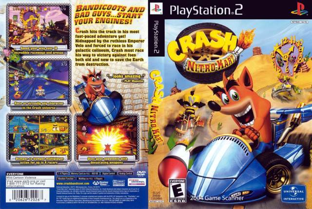 Crash Nitro Kart - Sony PlayStation 2 (PS2) (Universal Interactive - 4) video game collectible [Barcode 3348542179882] - Main Image 2