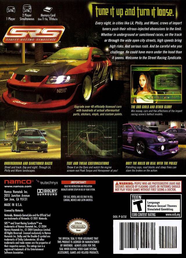 Street Racing Syndicate - Nintendo GameCube (Namco) video game collectible - Main Image 2