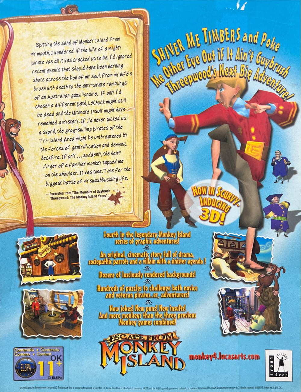 Escape From Monkey Island - PC video game collectible [Barcode 023272004132] - Main Image 4