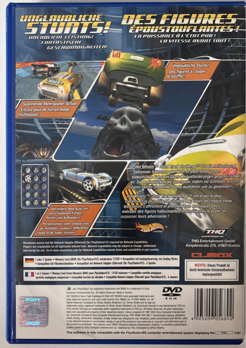 Hot Wheels: Stunt Track Challenge - Sony PlayStation 2 (PS2) (2) video game collectible [Barcode 4005209056892] - Main Image 2
