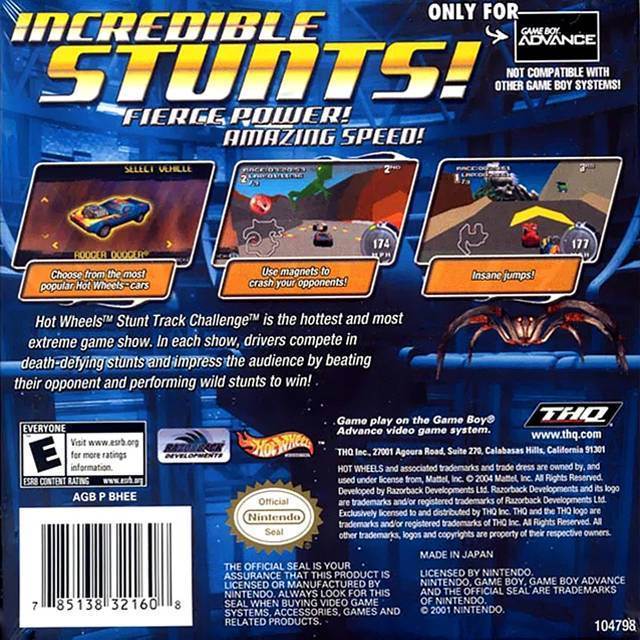Hot Wheels Stunt Track Challenge - Nintendo Game Boy Advance (GBA) video game collectible - Main Image 2