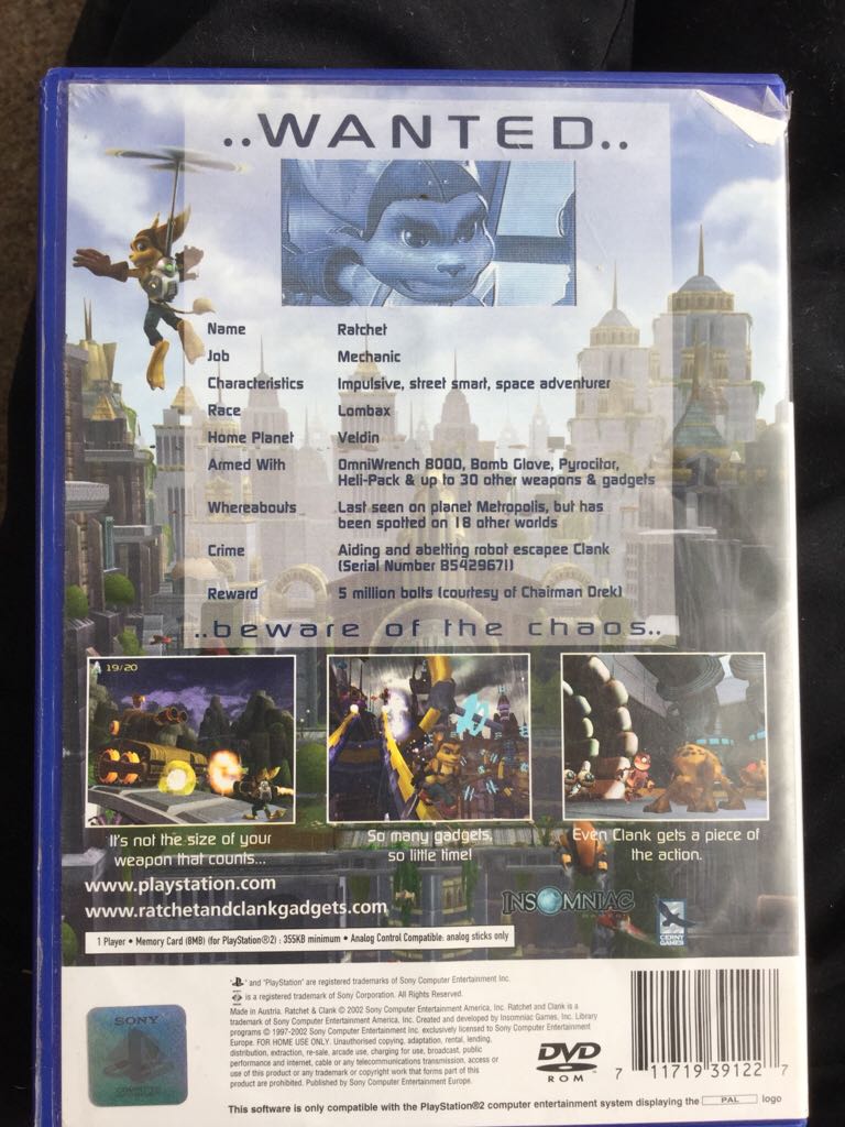 Ratchet and Clank - Sony PlayStation 2 (PS2) video game collectible - Main Image 2