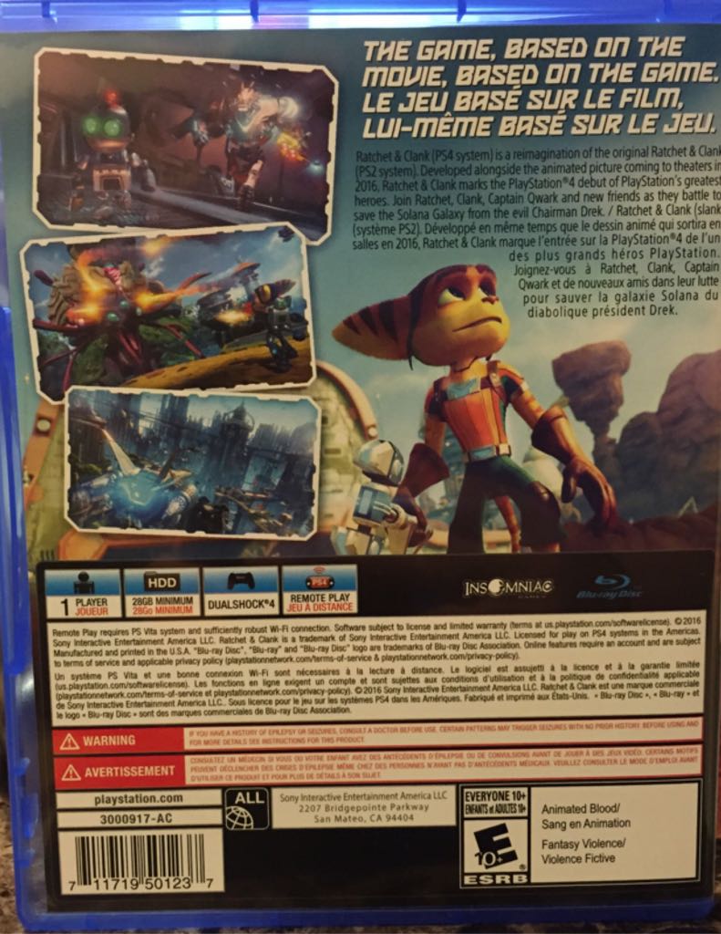 Ratchet and Clank - Sony PlayStation 4 (PS4) (Sony Comptuter Entertainment) video game collectible - Main Image 2