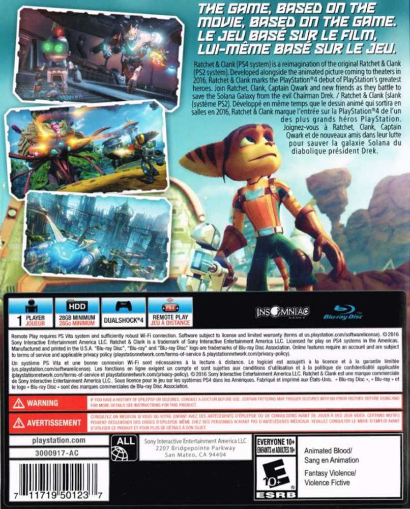 Ratchet and Clank - Sony PlayStation 4 (PS4) (Sony Computer Entertainment, SCEI - 1) video game collectible - Main Image 2