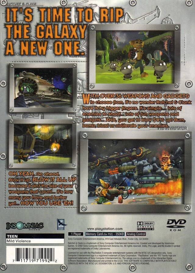 Ratchet and Clank - Sony PlayStation 2 (PS2) (Sony Interactive Entertainment - 1) video game collectible - Main Image 2