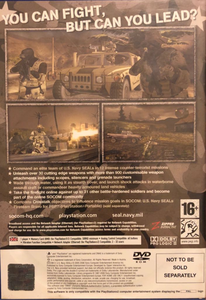 Socom 3: U.S. Navy Seals - Sony PlayStation 2 (PS2) video game collectible [Barcode 711719128014] - Main Image 2