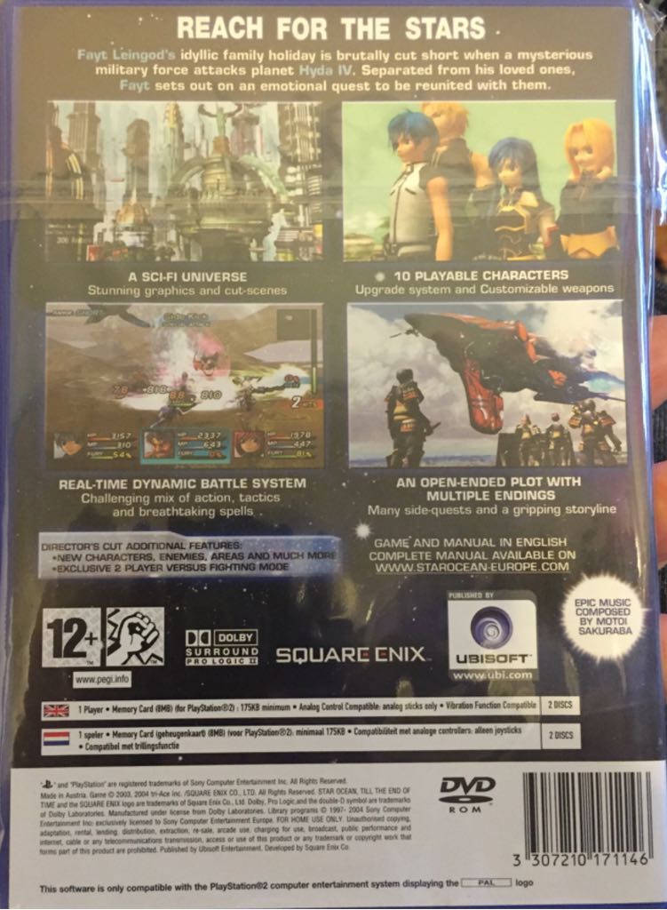 Star Ocean: Till the End of Time - Sony PlayStation 2 (PS2) (Square Enix - 1) video game collectible [Barcode 3307210171146] - Main Image 2