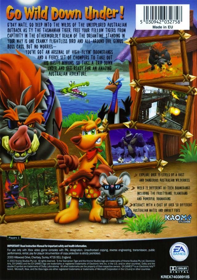 Ty The Tasmanian Tiger - Microsoft Xbox (Electronic Arts - 1) video game collectible [Barcode 5030942032758] - Main Image 2