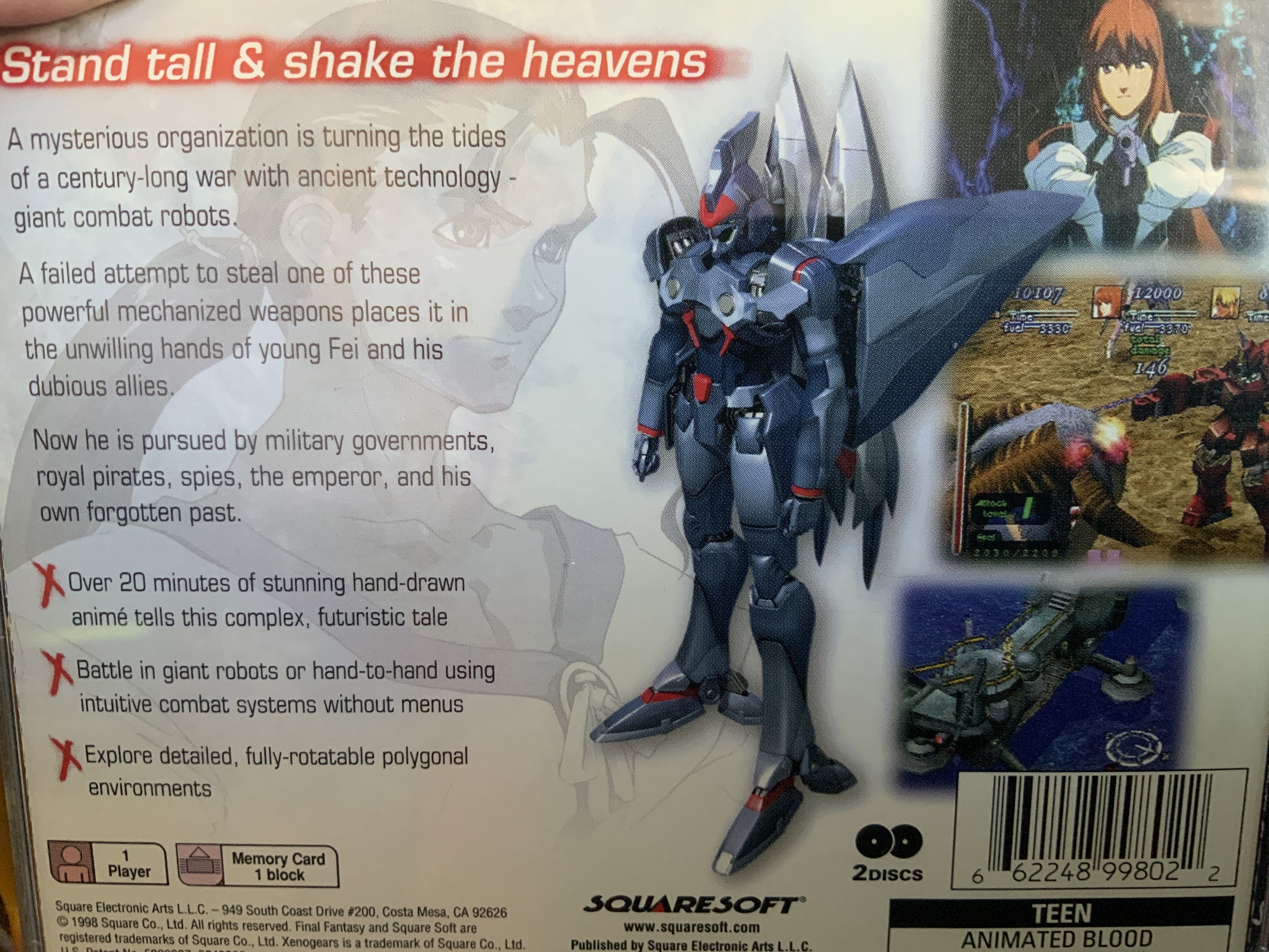 Xenogears - Sony PlayStation (SquareSoft - 1) video game collectible [Barcode 662248998022] - Main Image 3
