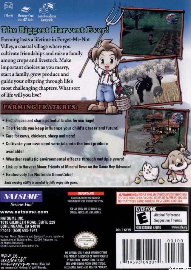 Harvest Moon: A Wonderful Life - Nintendo GameCube (Nintendo - 1) video game collectible [Barcode 3307210154828] - Main Image 2
